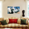 Stretched Canvas Elephant Painting Ready to Hang On the Wall Decor